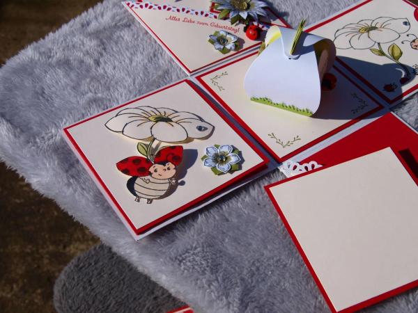 Explosionsbox zum Geburtstag, Explosion box for a birthday